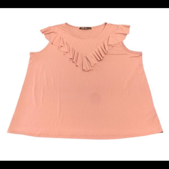 Cute Ruffled Sleeveless Blouse - Picture 1 of 4